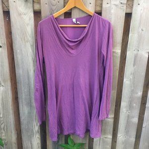 Indigenous organic cotton purple top tunic - M